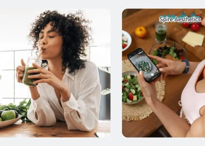 Image of woman looking into her diet and fat freezing Dudley to improve her health