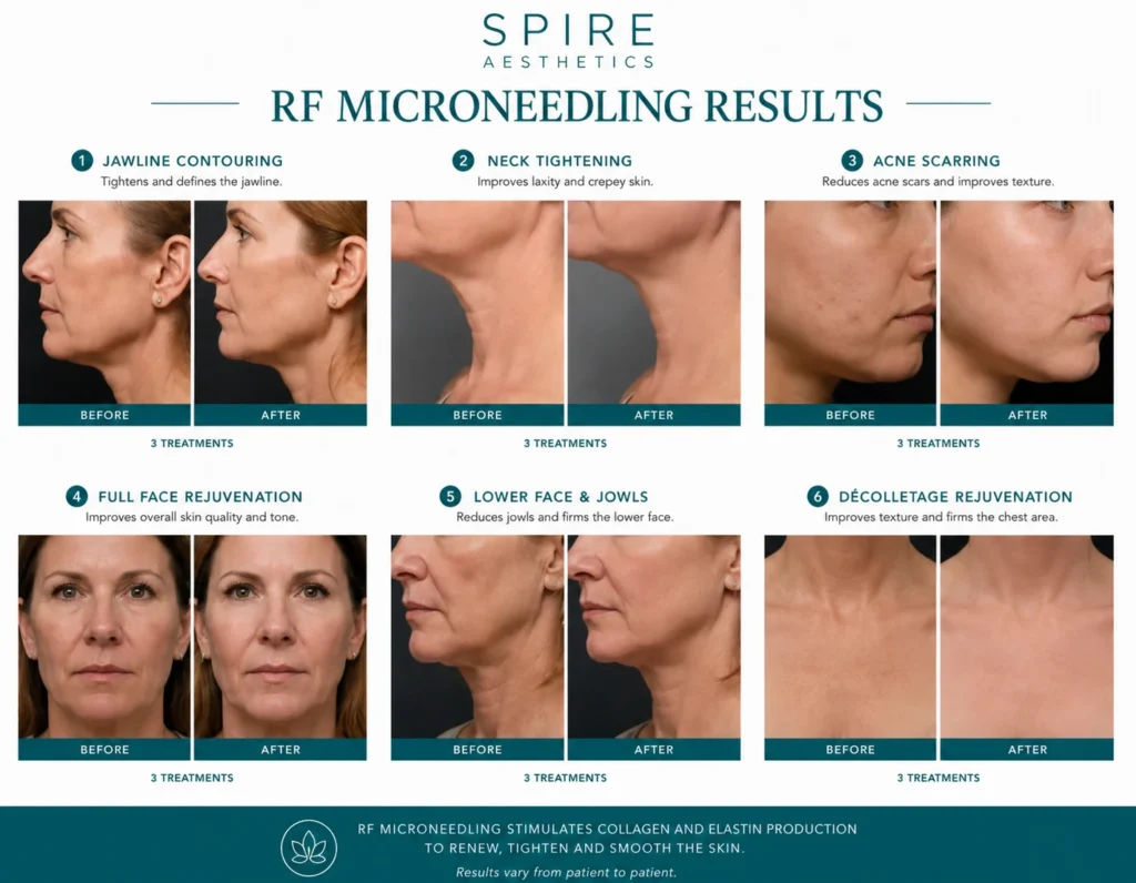 RF Microneedling Skin tightening Dudley results