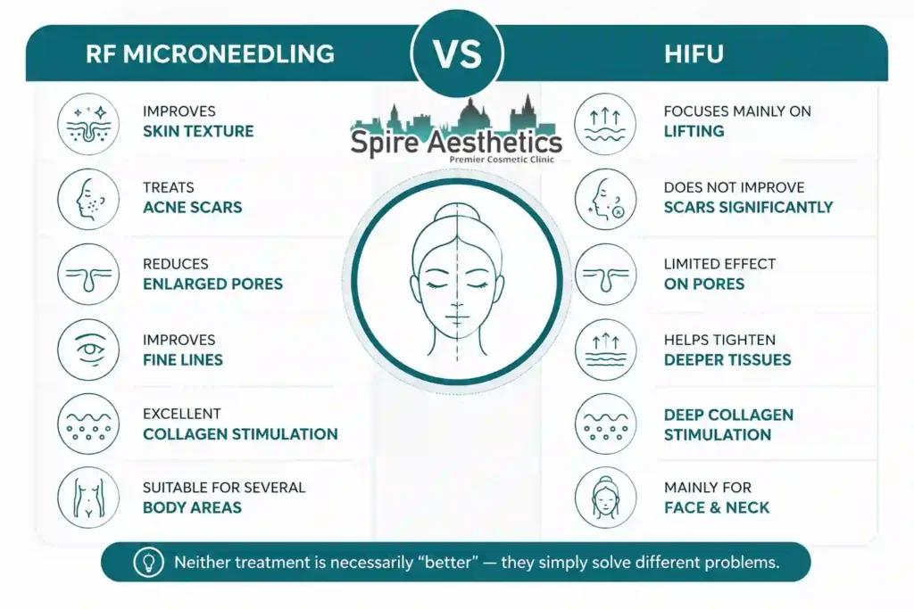 RF Microneedling vs HIFU: Which Treatment Gives Better Results Dudley?